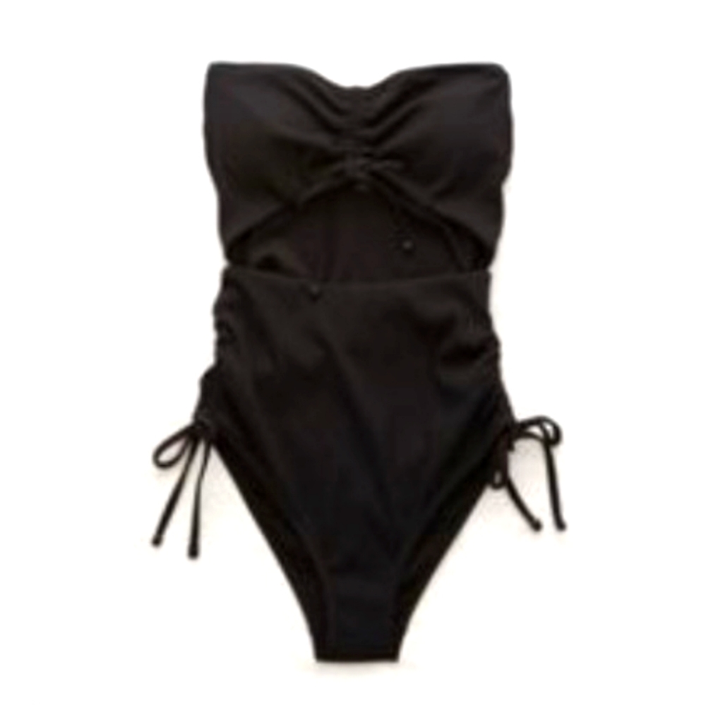 Aerie Rib Cut Out One Piece Swimsuit